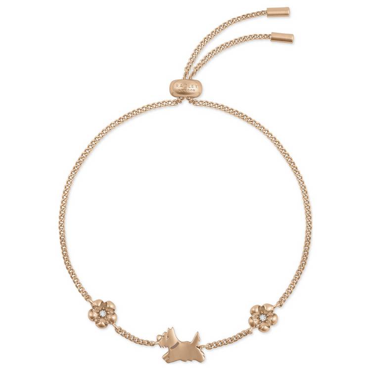 Radley pink leather watch set with bracelet and trinket tray, British brand