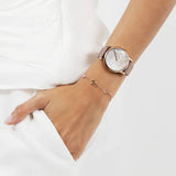 Radley pink leather watch set with bracelet and trinket tray, British brand