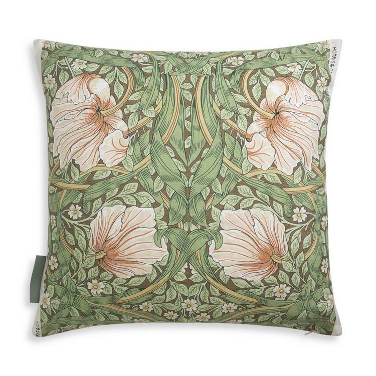 Morris & Co Pimpernel cushion green 50x50cm (British brand)