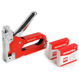 WORKPRO 3-in-1 staple gun set with carry case, imported from the UK