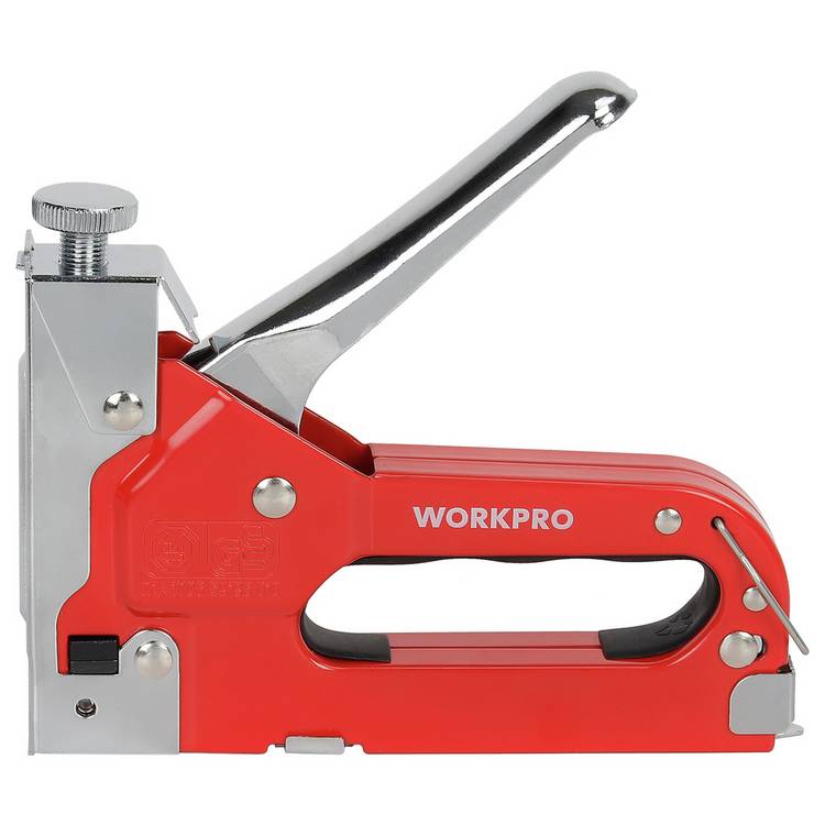 WORKPRO 3-in-1 staple gun set with carry case, imported from the UK