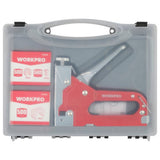 WORKPRO 3-in-1 staple gun set with carry case, imported from the UK