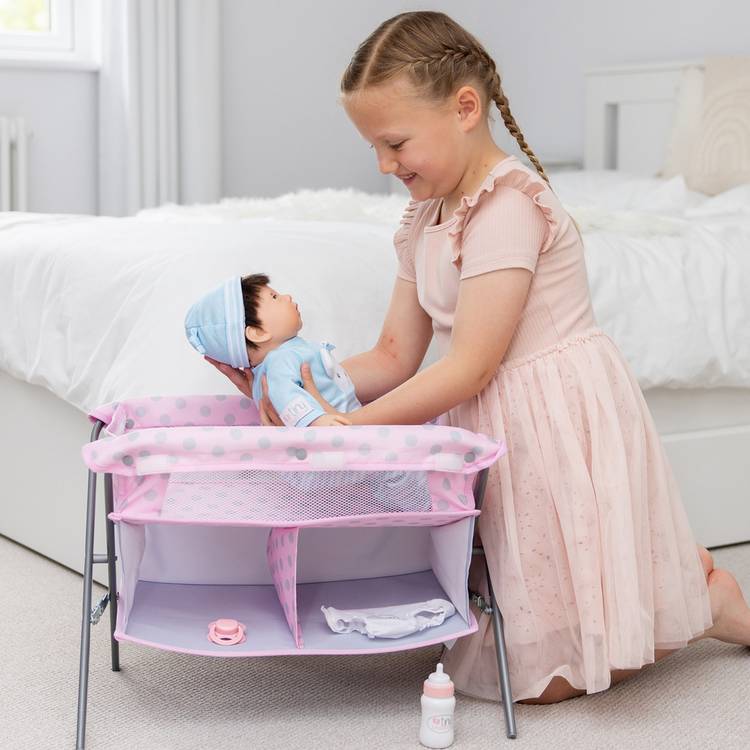 Tiny Treasures folding changing table cot doll accessory (British brand)