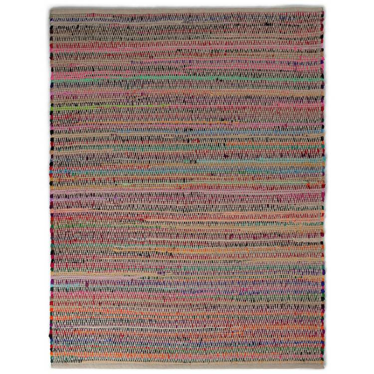 Habitat stripe cotton flatweave rug 120x160cm - British product