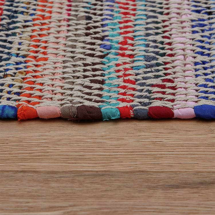 Habitat stripe cotton flatweave rug 120x160cm - British product