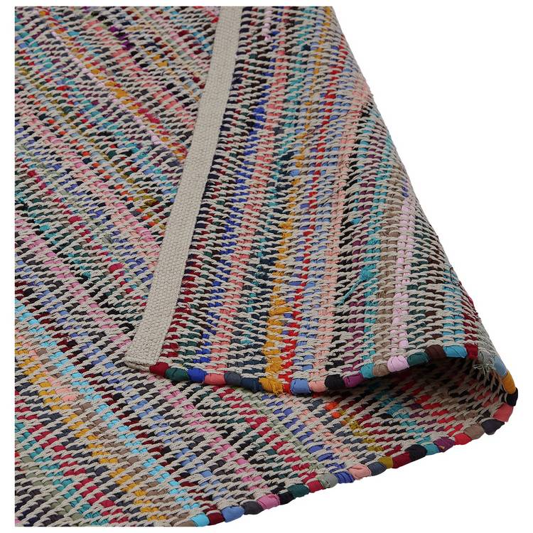 Habitat stripe cotton flatweave rug 120x160cm - British product