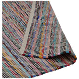 Habitat stripe cotton flatweave rug 120x160cm - British product