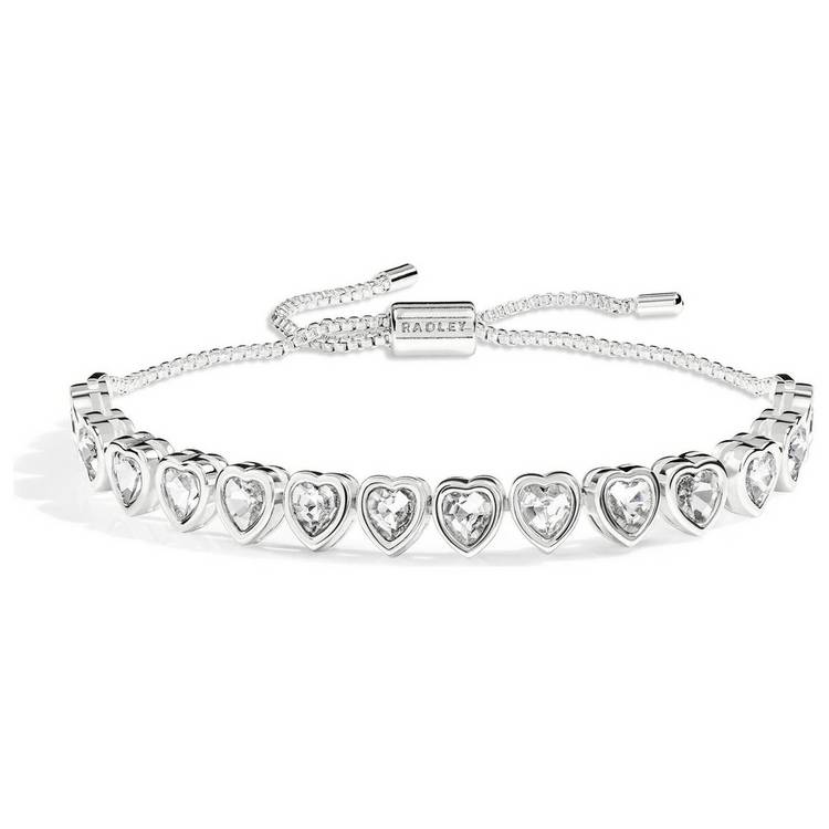 Radley silver plated heart bracelet 24cm (British brand)