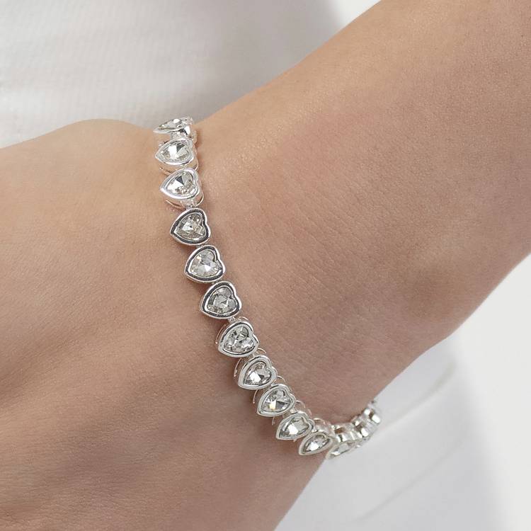 Radley silver plated heart bracelet 24cm (British brand)