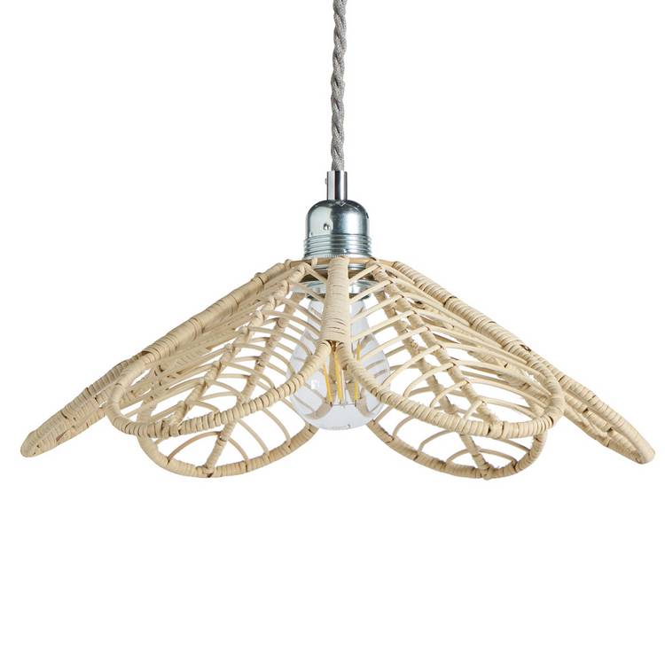 Argos Home rattan petal lampshade 36.5cm, imported from the UK