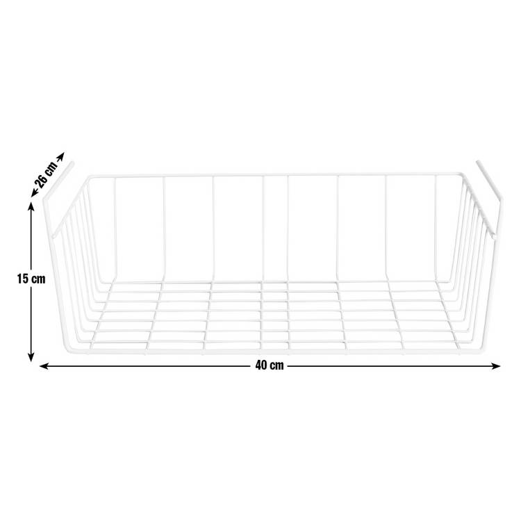 Argos Home under shelf basket white 40cm - British product