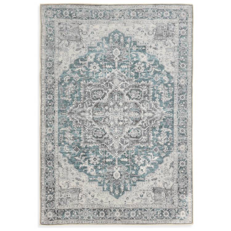 Habitat vintage effect blue flatweave runner 80x150cm (British brand)