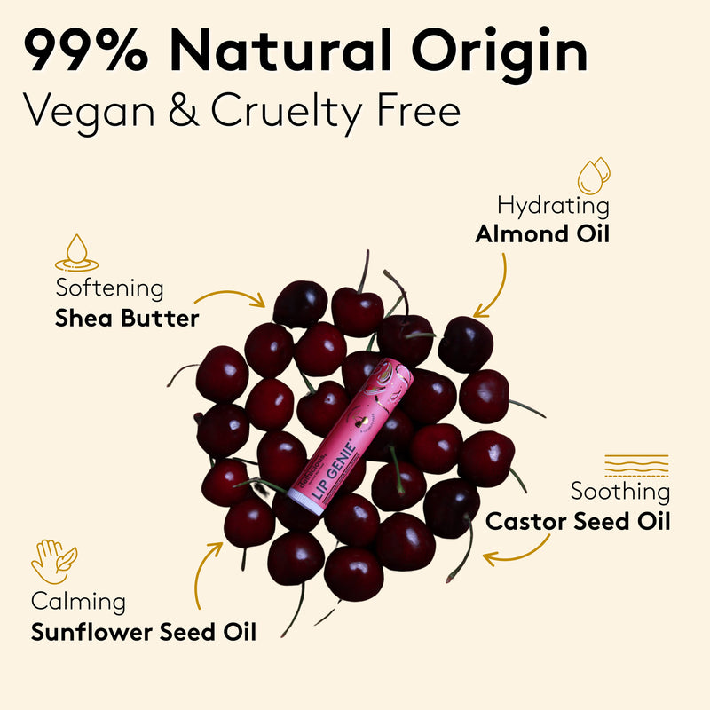 Delhicious Indian Cherry lip balm 4.25g (British brand)