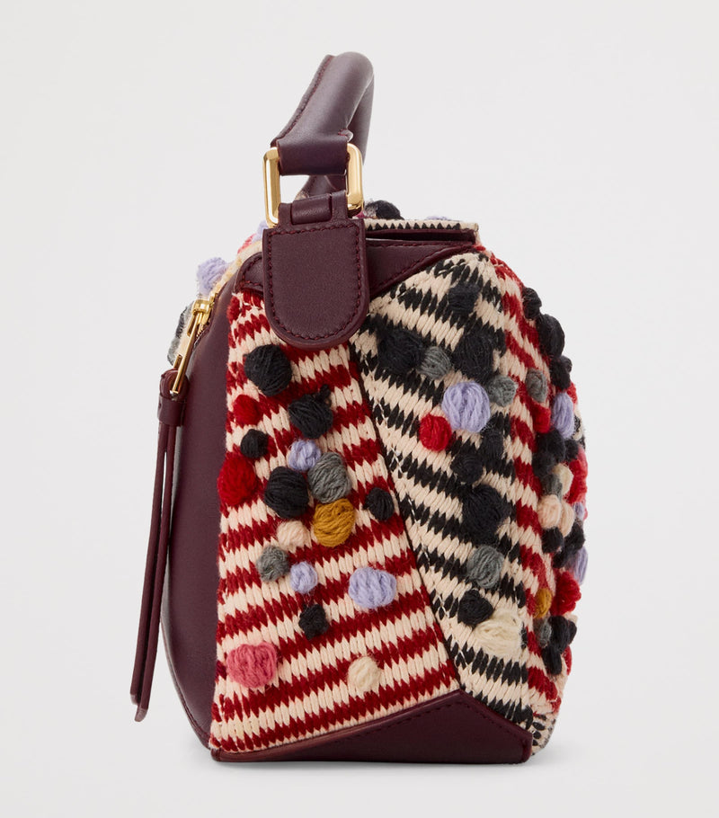 LOEWE x Albers Puzzle top-handle bag with hand-woven cotton (British brand)