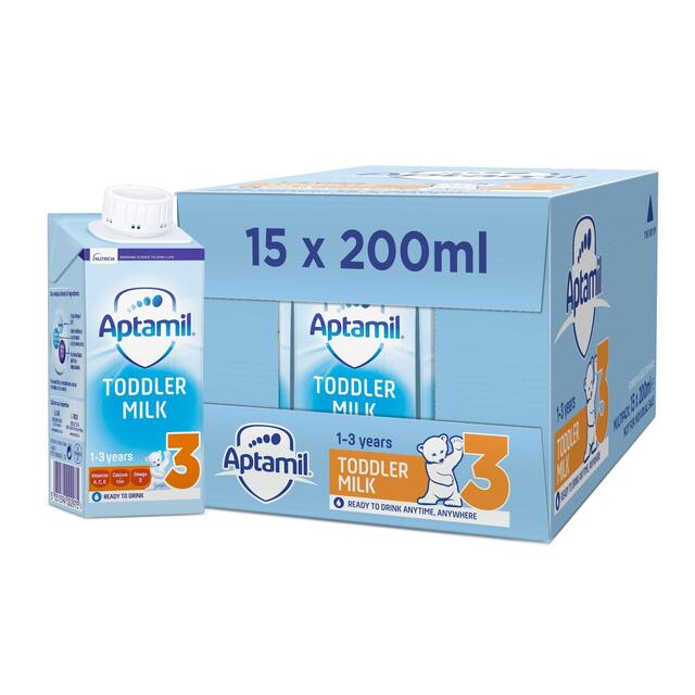 Aptamil 3 Toddler Milk Ready to Drink 1-3 Yrs Multipack 15 x 200ml - McGrocer