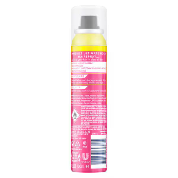 VO5 ultimate hold hairspray 100ml travel size (British brand)