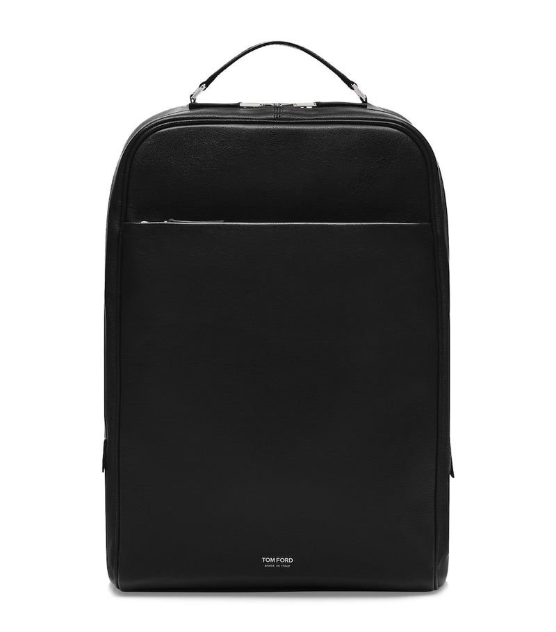 TOM FORD leather backpack with silver-tone hardware (British brand)