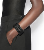 Alaïa braided cuff bracelet silver tone brass and cotton - British product