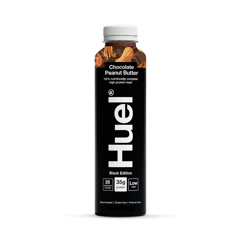 Huel Black Edition chocolate peanut butter nutritional shake 500ml, UK version