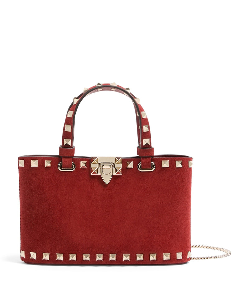 Valentino Garavani mini split-leather Rockstud tote bag (British brand)
