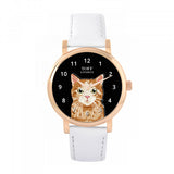 Superdrug Toff London Black Ladies Ginger Tabby Cat Watch 38mm- Buy online at McGrocer