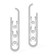 Harrods Messika Move 10th Birthday White Gold and Diamond Earrings (1.00ct)- Buy online at McGrocer