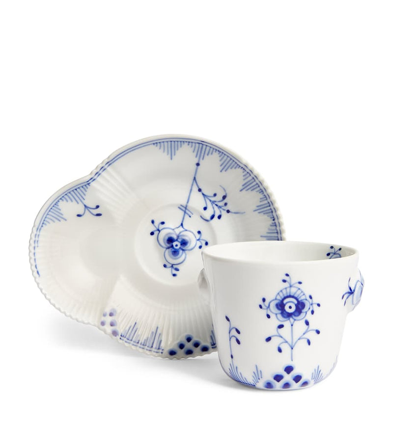 Royal Copenhagen Blue Elements espresso cup and saucer (British brand)
