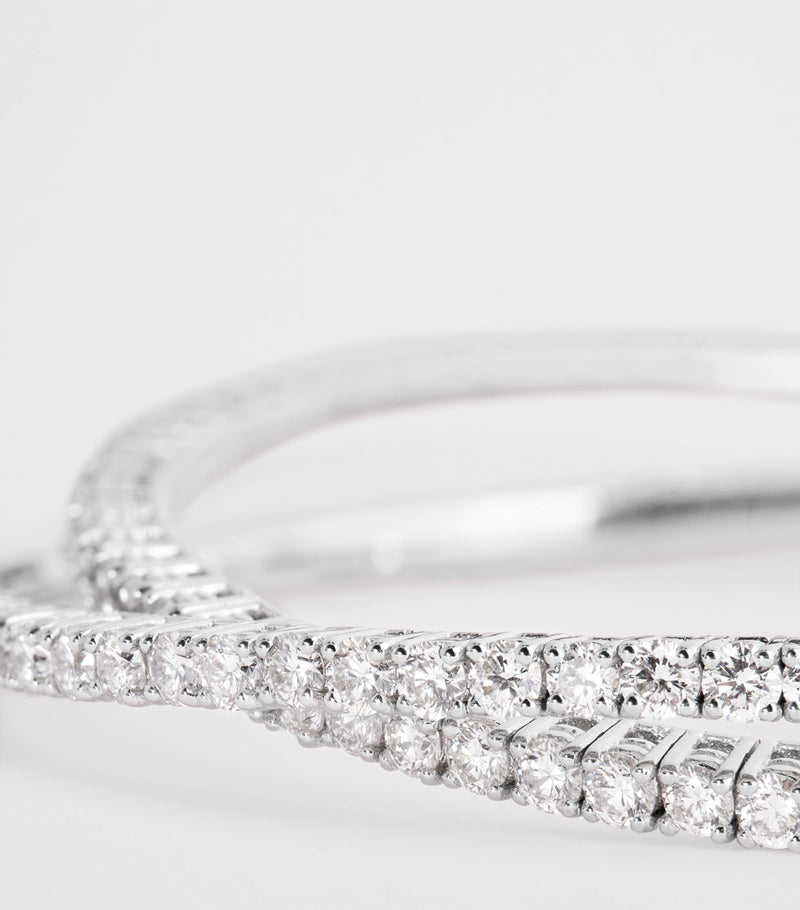 YEPREM Y-Couture white gold diamond crossover bracelet (British brand)