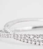YEPREM Y-Couture white gold diamond crossover bracelet (British brand)