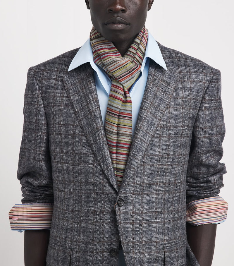 Paul Smith signature stripe wool-silk scarf, UK version