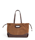 Maje leather and suede Milpi tote bag, imported from the UK