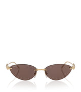 Harrods Cat-Eye Sunglasses with Gold-Tone Metal Frames- Buy online at McGrocer