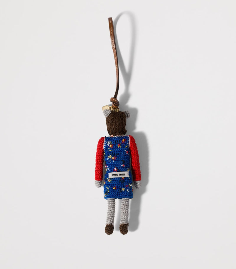 Miu Miu woven yarn keyring 18cm, UK version