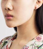 Suzanne Kalan rose gold ruby diamond midi stud earrings, UK version