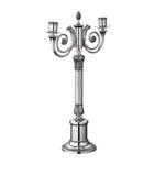 Christofle silver-plated Malmaison candelabra - British product