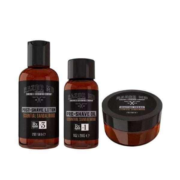 Razor MD Travel Shave Kit Sandalwood, imported from the UK