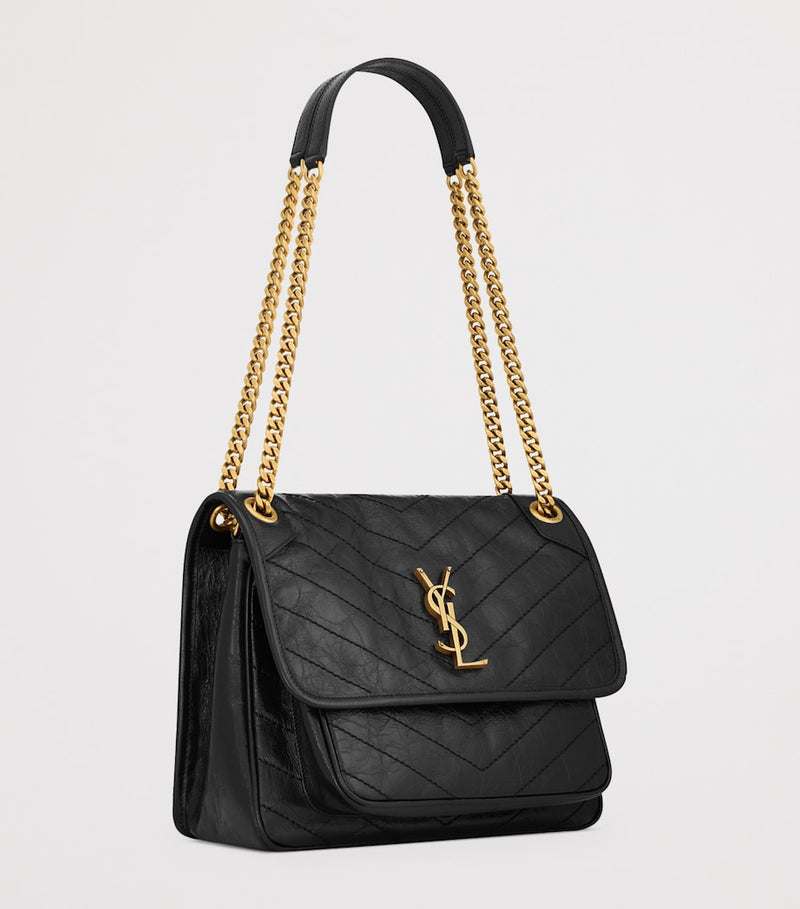 Saint Laurent Niki medium shoulder bag in textured calfskin (British brand)