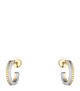 Harrods Boucheron Quatre Radiant Edition Hoop Earrings in 18kt White and Yellow Gold- Buy online at McGrocer