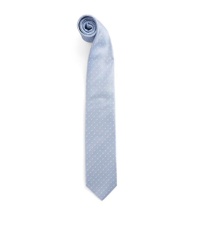Isaia silk seven-fold tie 8cm width - British product