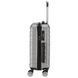 Featherstone 8 wheel hard cabin suitcase silver, imported from the UK