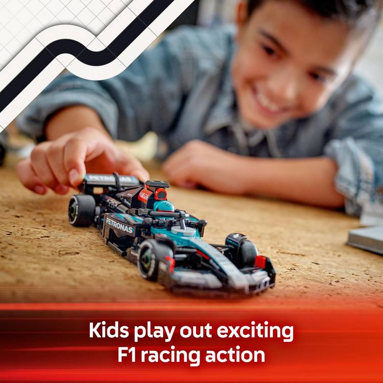 LEGO Speed Champions Mercedes-AMG F1 race car toy, imported from the UK