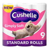 ASDA Cushelle Simply Soft Toilet Roll 9 Standard Rolls- Buy online at McGrocer