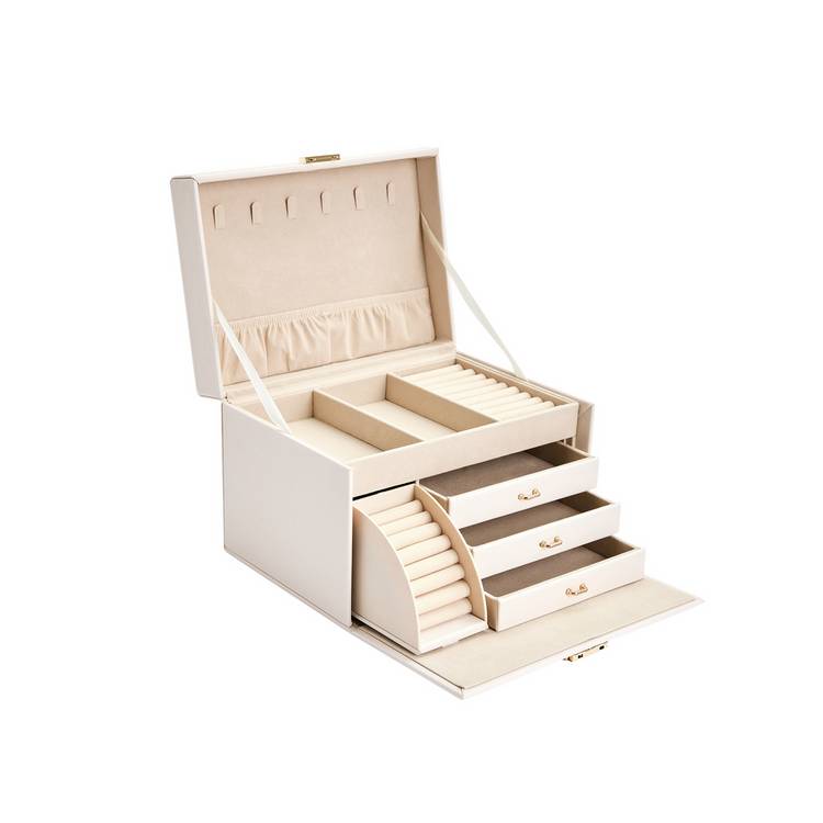 Argos Home large cream jewellery box with 3 drawers, UK version