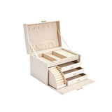 Argos Home large cream jewellery box with 3 drawers, UK version