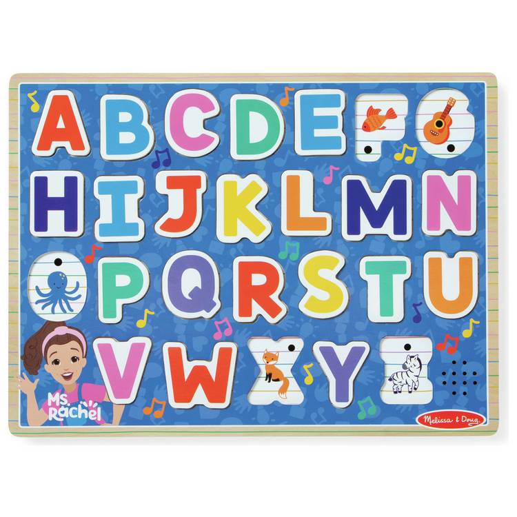 Melissa & Doug Ms. Rachel wooden alphabet puzzle 26-piece (British brand)