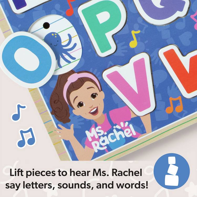 Melissa & Doug Ms. Rachel wooden alphabet puzzle 26-piece (British brand)