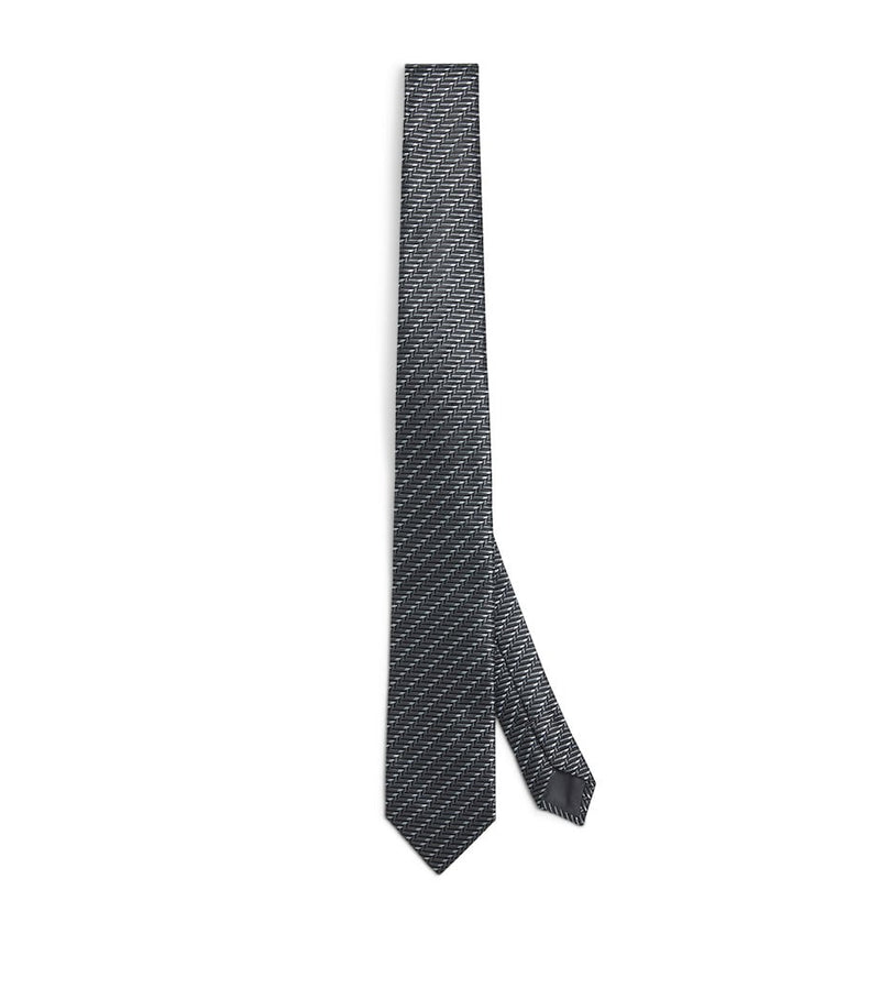 Giorgio Armani silk herringbone tie width 7cm (British brand)