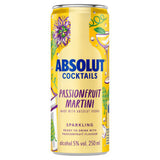 Absolut sparkling passionfruit martini canned cocktail 250ml - British product