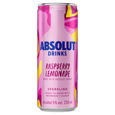 ASDA Absolut Raspberry Lemonade Pre-Mixed Vodka Drink 250ml- Buy online at McGrocer