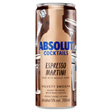 ASDA Absolut Cocktails Espresso Martini Ready-to-Drink Cocktail 200ml- Buy online at McGrocer